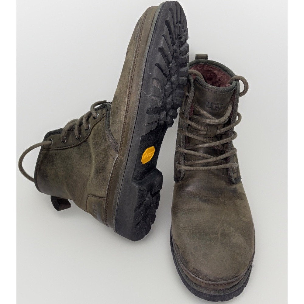 UGG Harkland Weather Black Olive Green Oiled Suede Waterproof Vibram Men Boots 9